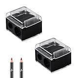 2 Stück Makeup Sharpener Anspitzer, Kosmetikspitzer, Spitzer für Kajalstifte - Universal Anspitzer...