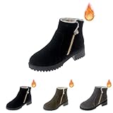 Warme Stiefel für Damen – Schneestiefel für Damen, weite Passform, mit Pelz gefüttert, leichte...