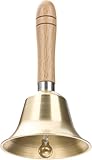 Super Laute Handglocke, Metall Glocken mit Holzgriff, Massivmessing Rufglocke für ältere Menschen...