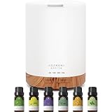 ASAKUKI 300ML Aroma Diffuser mit 6 * 10ML Ätherische Öle Set, Ätherische Öl...