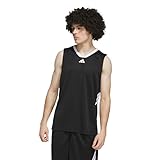 adidas Men's Basketball Legends Tank, Black/White, XL