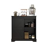 Panana Sideboard, Küchenschrank mit Schiebetür und Verstellbarem Regal, Aufbewahrungsschrank für...