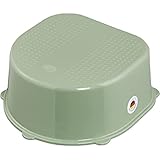 Rotho Babydesign Bella Bambina Kinderschemel - Grüner Tritthocker für Kinder aus Material -...