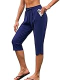 ATTRACO Damen-Bade-Leggings, hohe Taille, Badehose mit Innenfutter, 3/4-Länge, bescheidene...