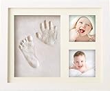 PewinGo Baby Handabdruck und Fußabdruck Set, Gipsabdruck Baby Abdruck/Abdruckset mit Echtholz...