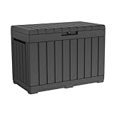 Koll Living Gartenbox, 190 Liter Stauraum, anthrazit - kompakte Aufbewahrungsbox mit viel Platz für...