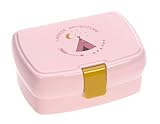 LÄSSIG Kinder Lunchbox Brotdose mit herausnehmbarer Unterteilung, BPA-frei/Adventure Tipi, rosa