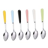 minkissy 6 Stück Teiliges Babyfütterlöffel aus Rostfreiem Edelstahl und Keramik Verschleißfest...