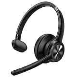 TECKNET Bluetooth Headset mit Mikrofon, Kabelloses Headset mit BT5.2 Technologie, Kopfhörer...