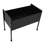 Schwarzer Rollbarer Aktenschrank 80x42.5x60cm Großer Aktenschrank mit 4 Universalrädern, Bremsen &...