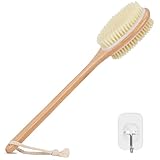 Alyvisun Rückenbürste aus Holz für Dusche mit Langem Griff, Doppelseitige Rückenschrubber mit...
