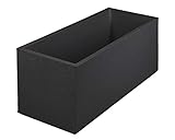 Ondis24 Pflanzkübel Blumenkübel Blumentopf Vulkan Pierre 100cm, Schiefer Optik mit Wasserspeicher,...