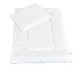 Babylux 2 TLG. Set Kinderwagen Bettwäsche FÜLLUNG 60 x 78 cm Decke und Kissen