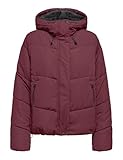 ONLY Damen Onlmaggi Life Short Puffer Cc OTW, Cabernet, x_l