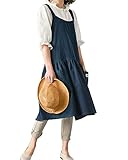 Small snail Schürzen Damen Weich Baumwolle Küche Kochen Schürze mit Taschen Japanischer Stil...