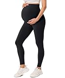 BAYDI Creamlush Damen Schwangerschaftsleggings mit Verstellbarer Bauchstütze Weiche High Waist...