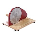 Haofy Brotschneidemaschine mit Handkurbel, Tragbarer Manueller Brotschneider mit Holzsockel,...