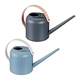 Relaxdays Gießkanne Zimmerpflanzen, 2er Set, 1,7 l, Kunststoff, Blumengießkanne für...
