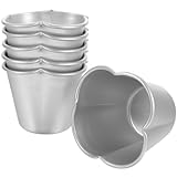 IWOWHERO 6 Stück Teiliges Aluminium mini muffin backform Antihaft Pudding Cake Baking Molds...
