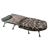 MK-Angelsport 8-Bein Karpfenliege mit Schlafsack I Komfortable Bedchair Angelliege, Belastbar bis...