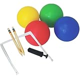 WOODENFUN Holz Krocket Set Spiel Crocket für 4 Spieler Kinder Erwachsene Außenbereich Krocketspiel...