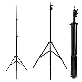 Maclean MC-163 Lampenstativ für 12' Ringlicht | Höhenverstellbar 62–190 cm | Tragkraft 3 kg...