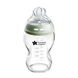 Tommee Tippee-Babyflasche, Natural Start Anti-Kolik-Flasche aus Glas, 250ml, brustähnl. Sauger,...