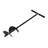 YIEMJS Gartenbohrer aus Kaltwalzstahl, Erdbohrer 15cm Durchmesser mit Spiralbohrer, Handerdbohrer...