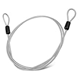 PENIKOKO Schlaufenkabel Stahlseil Schloss aus Edelstahl Verstellbares Sicherheitskabel mit Doppelten...