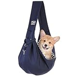 Halinuia Reversibel Kleine Hundetragetasche bis 7KG Angenehm Tragetasche Hund Sicherer mit Karabiner...