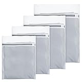 4 Stück Wäschesack Waschmaschine Wäschesack Groß Klein Net Wäschebeutel, Mesh Wäschenetz für...