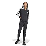 adidas, Essentials 3-Stripes, Trainingsanzug, Oben: Schwarz/Weiß Unten: Schwarz/Weiß, Xl, Frau