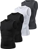 HOPLYNN 4er Pack Kompressionsshirt Herren Tank Tops Sport Ärmelloses Funktionsunterhemd Laufshirt...