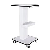 Qussse Kosmetikwagen, Gerätetisch Friseursalon Wagen Beauty Salon Trolley mit Rollen Griffe für...