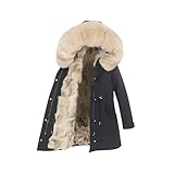 OFTBUY Lange wasserdichte Parka Echt Fox Pelz Liner Mantel Winter Jacke Frauen Natürliche Waschbär...