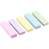WOLMIK 500 Stück Farbige Haftnotizen 75 x 20 mm, Selbstklebende Klebezettel, Helle Haftnotizzettel,...