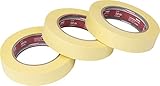 Werkzeyt Kreppband 50 m x 25 mm - Praktisches 3er Set - Für einfache Abdeck- & Malerarbeiten -...