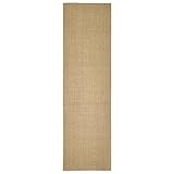 Wakects Teppich aus Natursisal, rechteckig, 100 % Sisal, Teppich für Wohnzimmer, Naturfaser,...