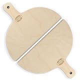 Wood Lab Paar Pizzaschaufel 30 cm aus Birkenholz, 6 mm, ideal für Ferrari G3 Ariete Spice, Backofen...