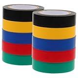 UKCOCO 10 Rollen Isolierband Elektriker Klebeband Wasserdichtes PVC Elektroband mit Starkem Kleber...