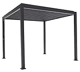 Mirador Basic Pavillon 3 x 3 m Wasserdicht - Pergola mit Lamellendach - Aluminium/Stahl...
