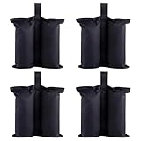 Gewichte mit Sandfüllung – 4 x Terrassenschirm-Gewichtstaschen – wiederverwendbar, befüllbar,...