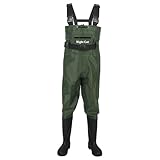 Night Cat Wathose Herren Damen Frauen Wathose mit Stiefeln Wasserdichte Atmungsaktive Crosswater...