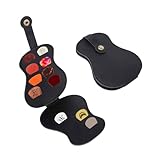 WLLHYF Gitarren Picks Halter PU-Leder Plektren Organizer Aufbewahrungstasche Plektren Tasche mit...