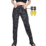 CBBI-WCCB Damen Moto Jeans Motorrad Hose mit Protektoren Motorradhose (DE/NL/SE/PL, Bundweite &...