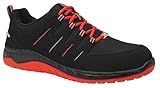 ELTEN Sicherheitsschuhe Maddox Black-red Low ESD S3S, Damen und Herren, Textil, Stahlkappe, leicht,...