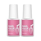 Youngwier Press On Nagelkleber,Langanhaltender Nagelkleber | 2 Teile Schnelltrocknende Maniküre...