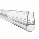 KRAUS Premium Duschdichtung DD-1 Duschtürdichtung für 6-8mm Glasstärke à 2000mm in transparenter...