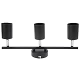 Tnfeeon LED-Schienenleuchten-Set, 3 Köpfe, 15,9 Zoll Arm, 90 Grad Drehbar, Mattschwarz, für...