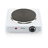 Tristar Einzelkochplatte – 1000 W – Einstellbarer Thermostat – Edelstahl – Ø 15 cm -...